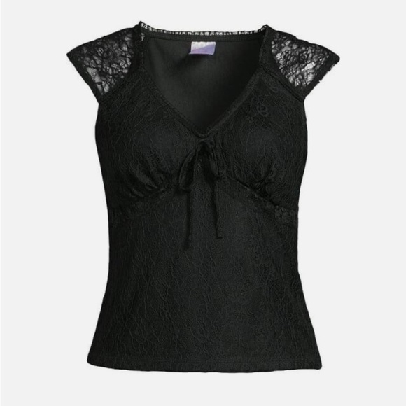 No Boundaries Black Lace Top - Picture 8 of 11